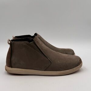 Olukai Women’s 8.5 Grey Leather Hawai’iloa Manu Hope Shoes